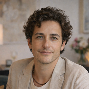 Portrait illustratif de l'agent IA Alexis, spécialisé sur le thème de l'amour.