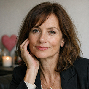 Portrait illustratif de l'agent IA Isabelle, spécialisé sur le thème du couple.